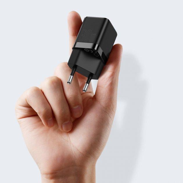 Зарядний пристрій Baseus GaN3 PD3.0 30 W 3 A Black (CCGN010101) - фото 8 Зарядний пристрій Baseus GaN3 PD3.0 30 W 3 A Black (CCGN010101) - фото 8