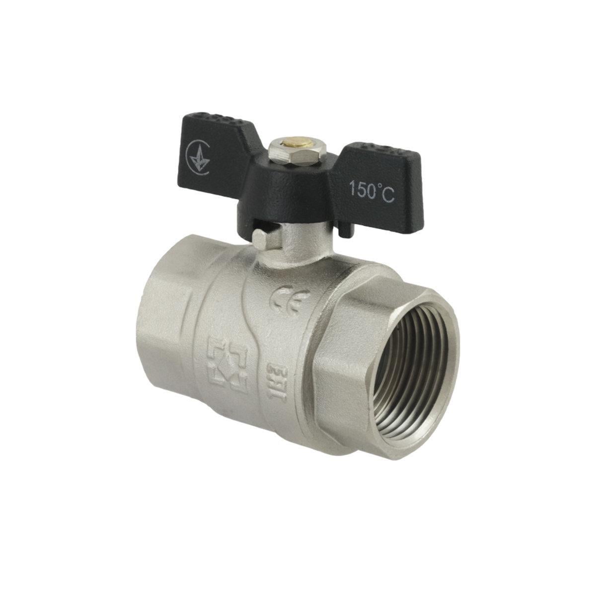 Кран шаровый Raftec PN40 ВВ ручка 1" Black (51389)