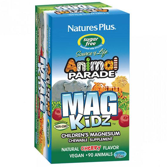 Микроэлемент Магний Nature's Plus Animal Parade Mag Kidz Sugar Free 90 Chewable Tabs Natural Cherry