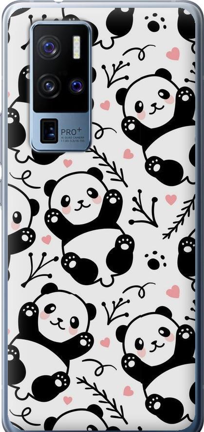Чехол на Vivo X50 Pro Plus Панды (4318u-2056-42517)