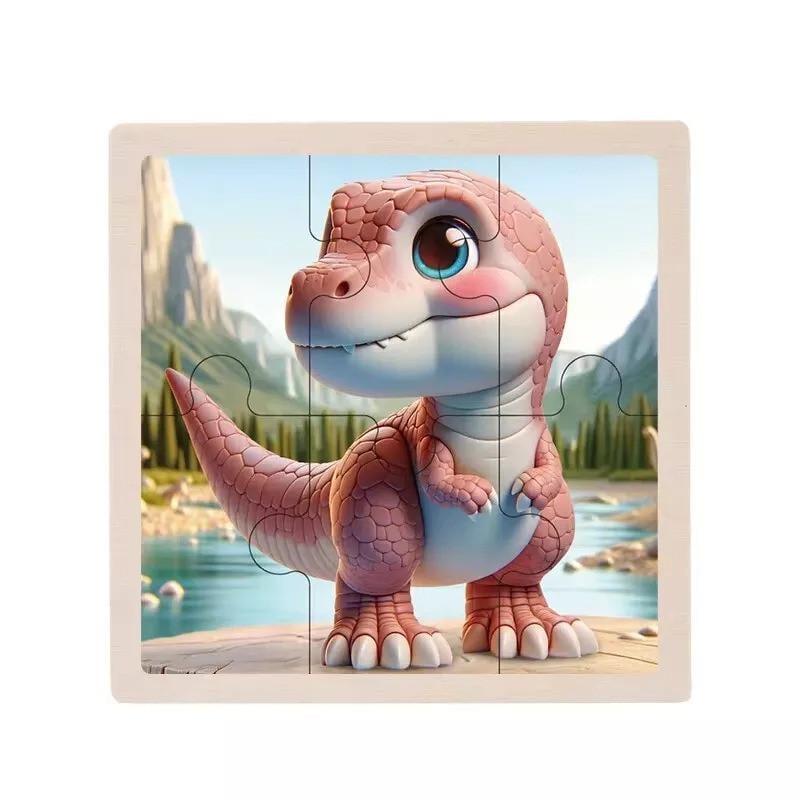 Пазл-вкладиш дерев'яний дитячий Тиранозавр MD 1509-5 6 ел. (RLT52701)