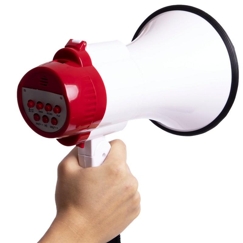 Громкоговоритель мегафон Zelart SP-Planeta HW-8R 15 Вт Белый/Красный (DR002226) - фото 5