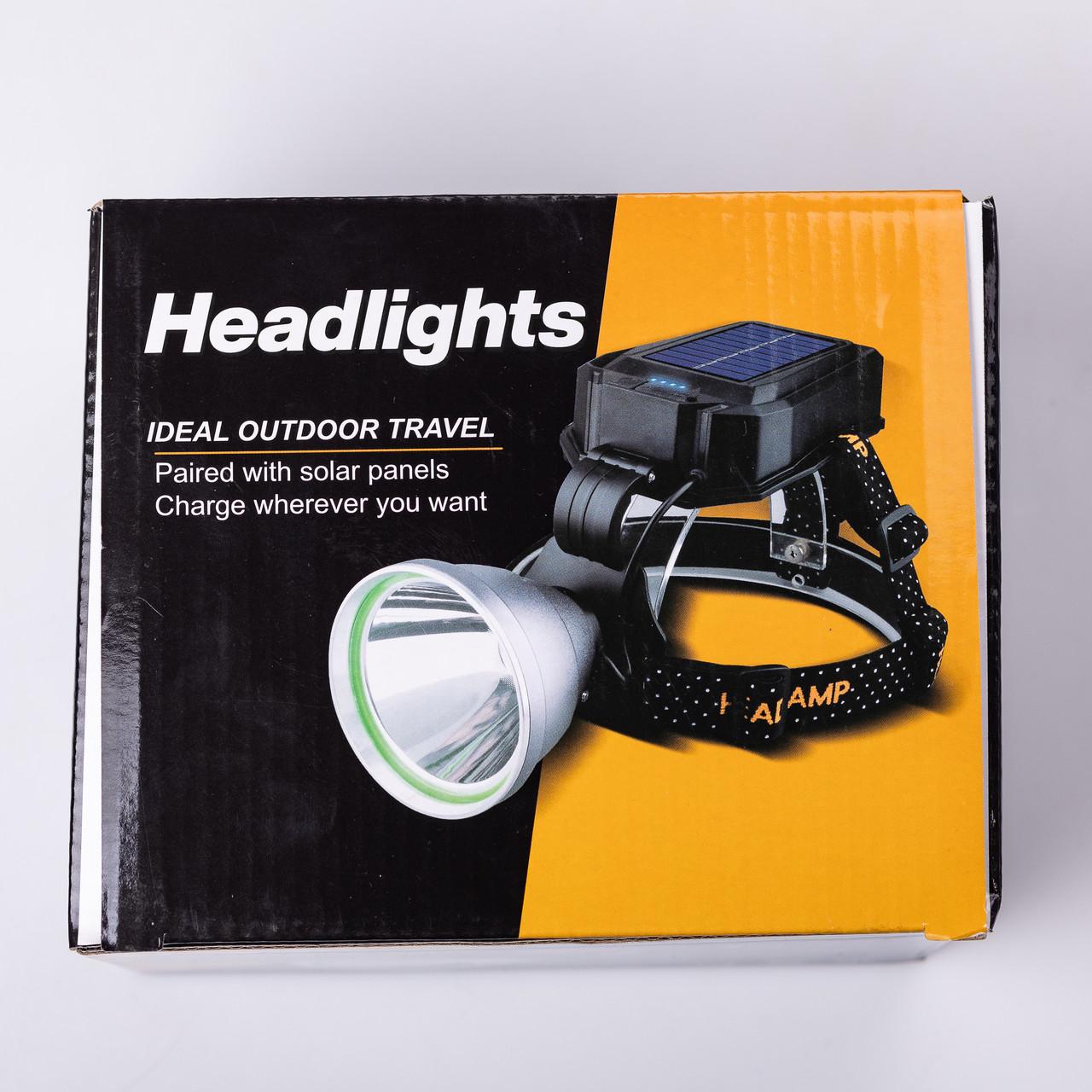 Налобний ліхтар акумуляторний зі швидкою зарядкою LED зарядка від сонячної панелі 16х10х13 см (7195) - фото 9 Налобний ліхтар акумуляторний зі швидкою зарядкою LED зарядка від сонячної панелі 16х10х13 см (7195) - фото 9