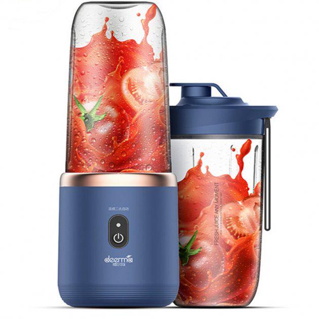 Фитнес-блендер Deerma Juice Cup портативный аккумуляторный Blue (DEM-NU06)