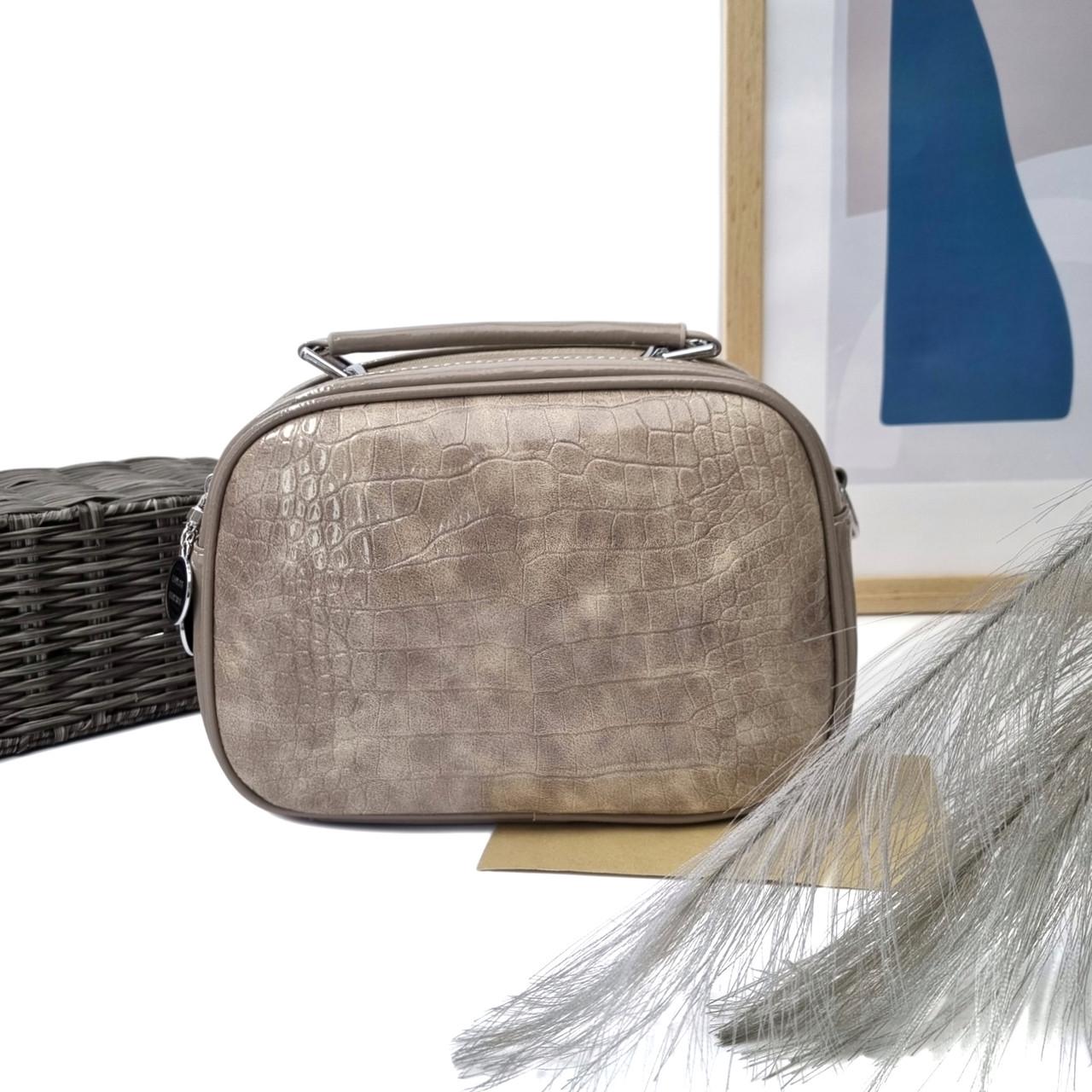 Жіноча сумка Eteral Smile штучна шкіра Темно-бежевий (HX135 d.beige)