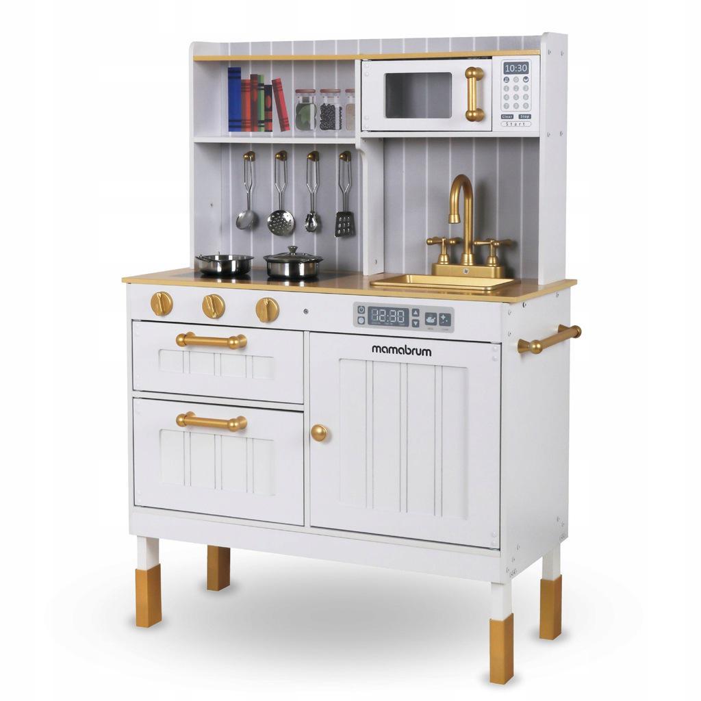 Кухня для детей Mamabrum деревянная 99x30x70 см Белый (MAM170)