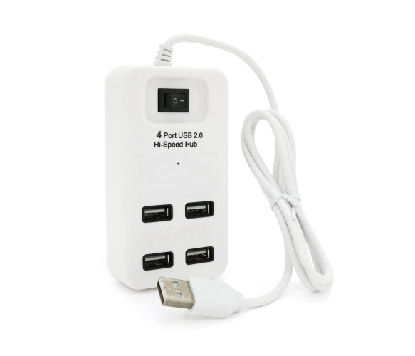 USB-хаб VOLTRONIC USB 2.0 4 порти White (YT-HWS4-W)