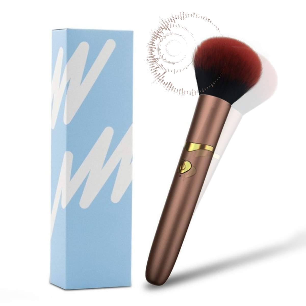Вибратор Passion MakeUp Vibe 10 режимов в форме кисточки для макияжа Brown (ROZ6501103932)