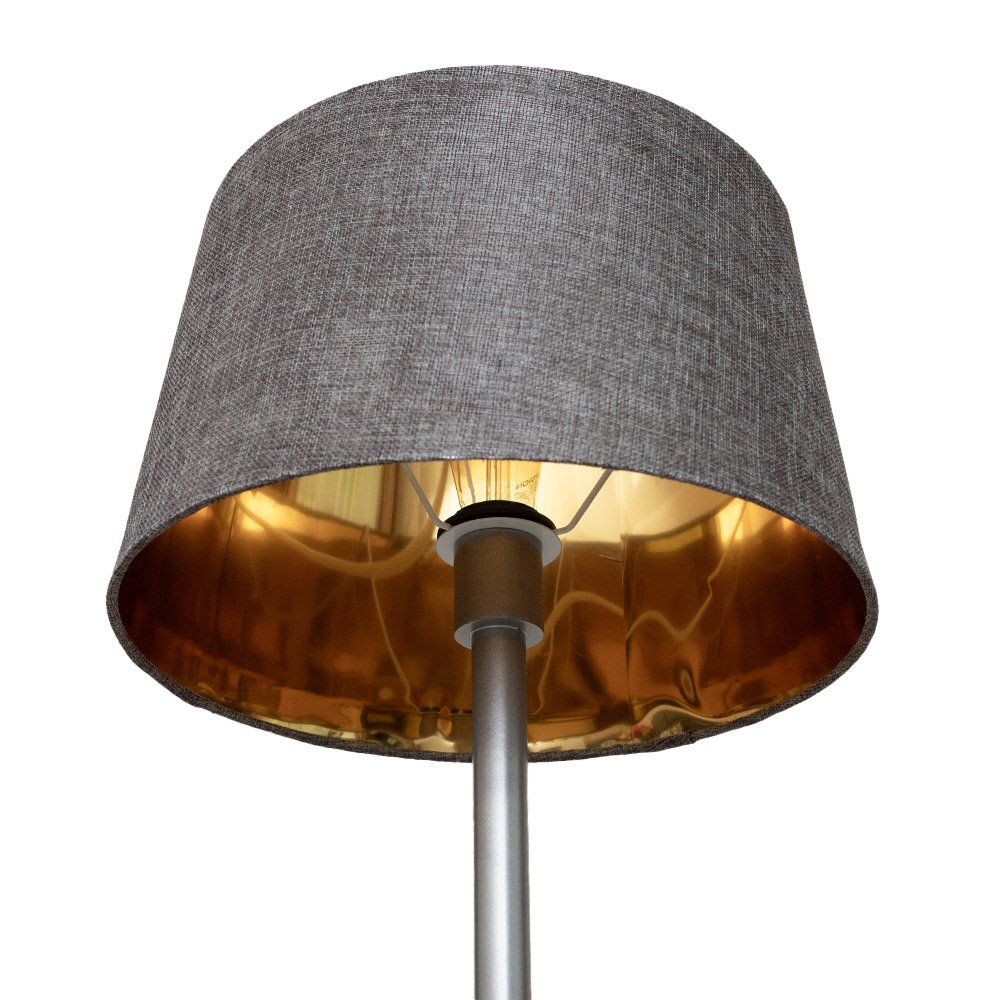 Торшер MSK ELECTRIC Palermo с серым основанием и серым плафоном из ткани под лампу Е27 (NL 3621 GR+GR) - фото 3 Торшер MSK ELECTRIC Palermo с серым основанием и серым плафоном из ткани под лампу Е27 (NL 3621 GR+GR) - фото 3
