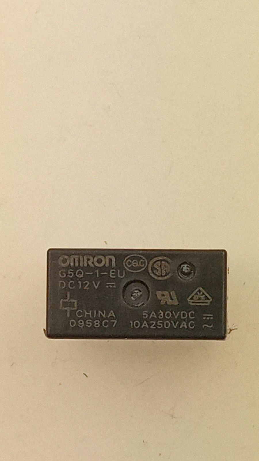 Реле Omron G5Q-1A4-EU 12VDC 10A 277VAC SPDT 20,3x10,3x15,8 мм (17870)
