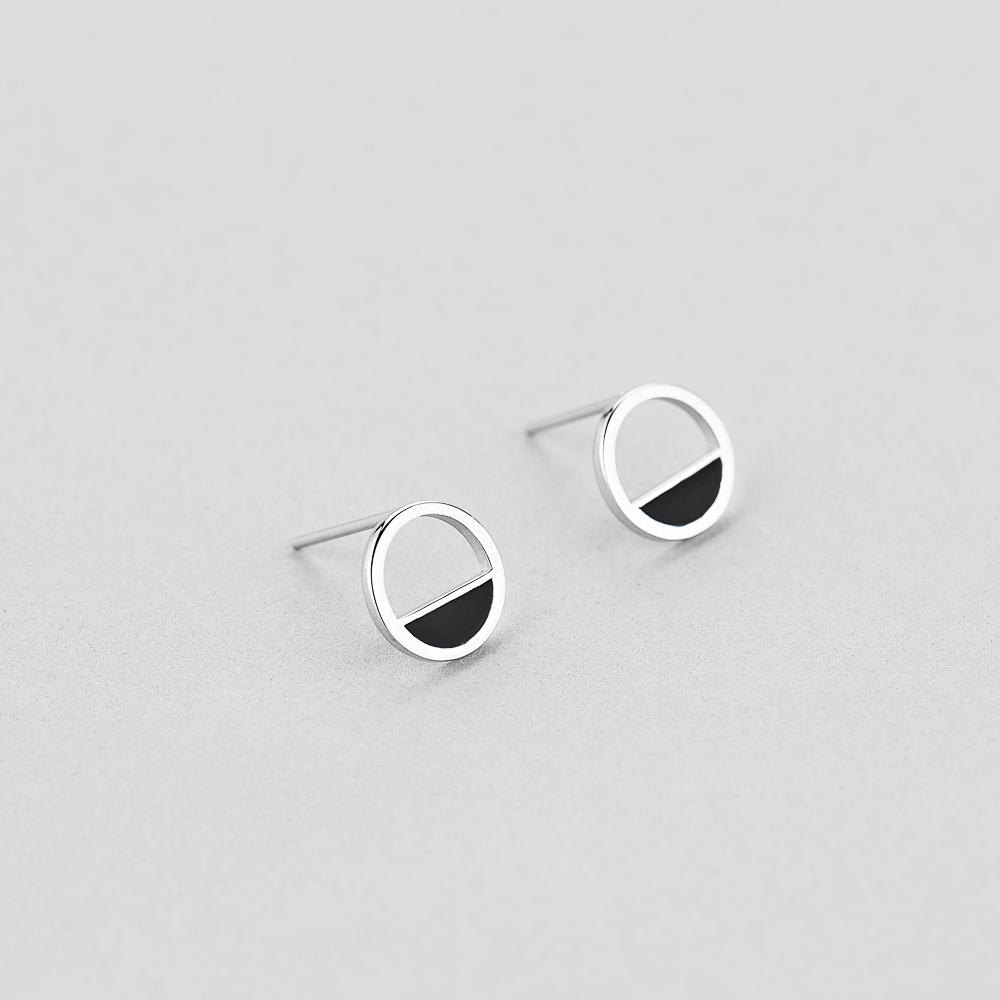 Серебряные серьги Minimal Сила Фигур (4530)