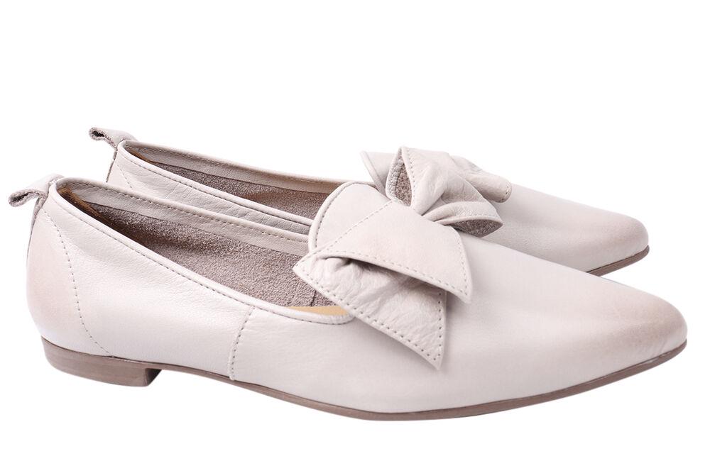 Туфли женские Bueno из кожи на низком ходу р. 37 Серый (249-21DTCB)