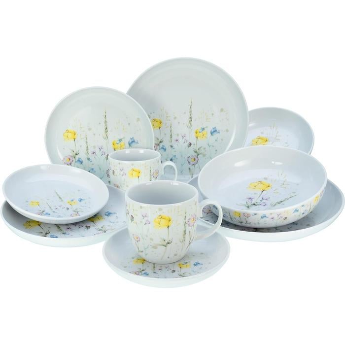 Столовий сервіз Creatable Allround Лугові квіти на 2 персони 10 пр. (33494273)
