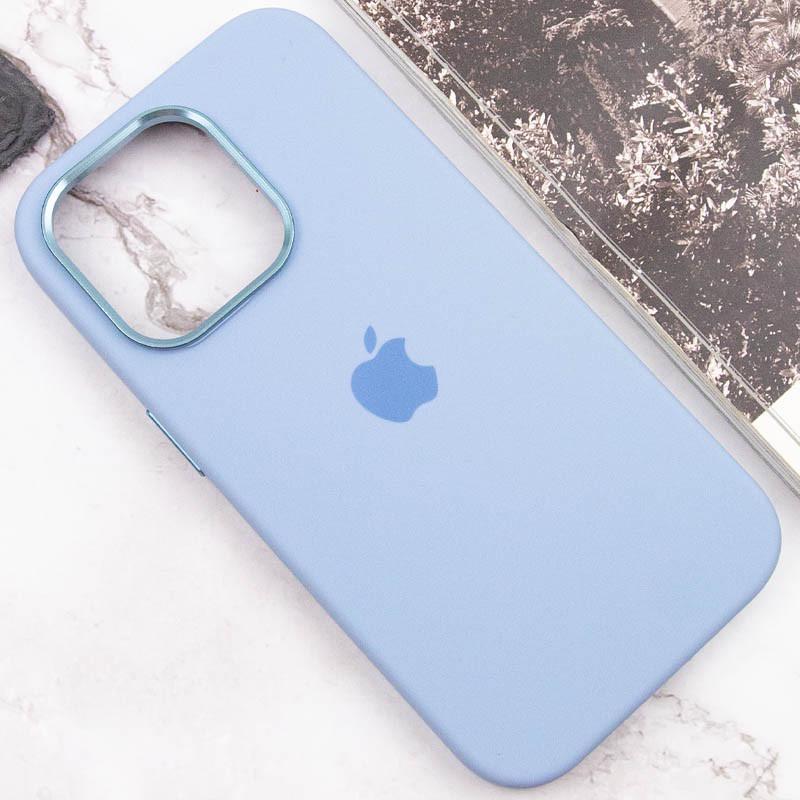 Противоударный чехол Silicone Case Metal Buttons (AA) для Apple iPhone 13 Pro (6.1") Голубой / Blue Fog - фото 7