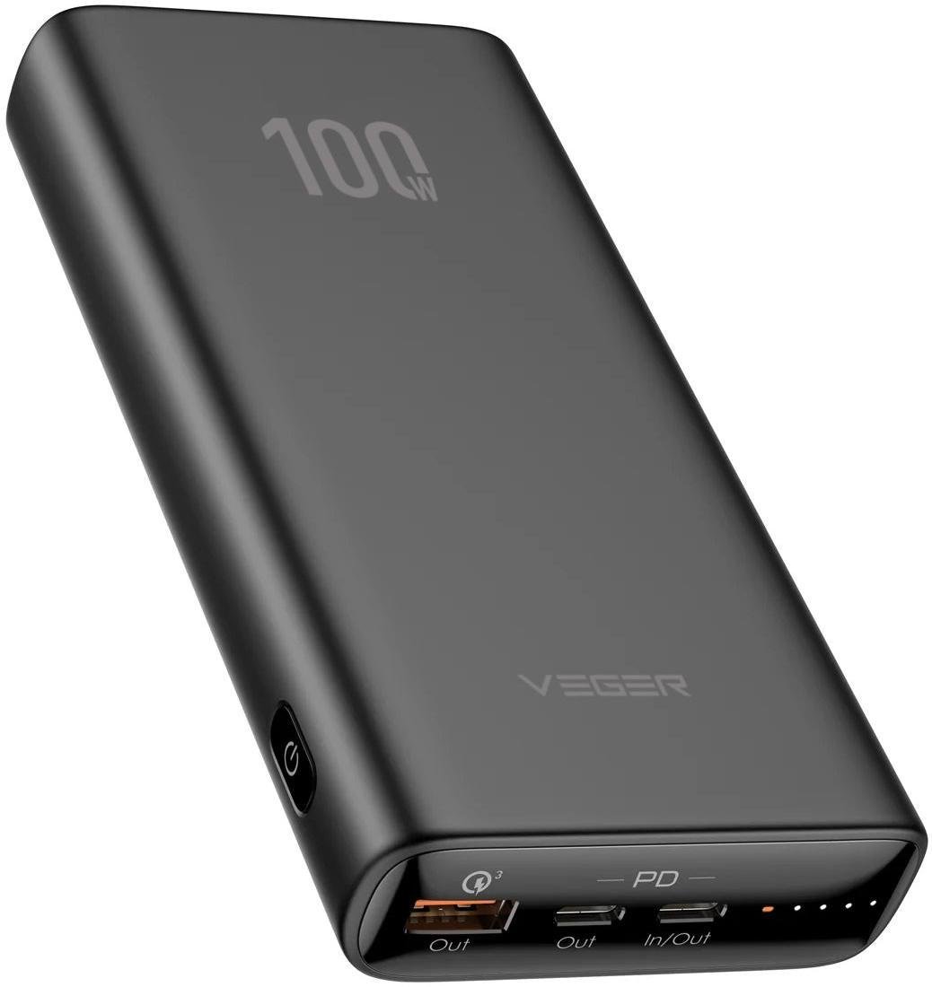 Повербанк УМБ Veger T100 20000 mAh 100W Black (6970453555461)