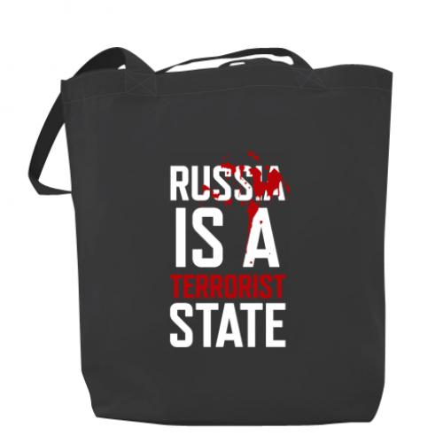 Шоппер russia is a terrorist state Темно-серый (11042251-28-167791)