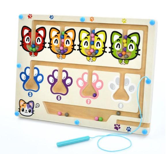 Игрушка деревянная Лабиринт магнитный 2в1 (MD 1517)