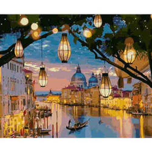 Картина по номерам Strateg Фонарики 40x50 см (VA-1776)