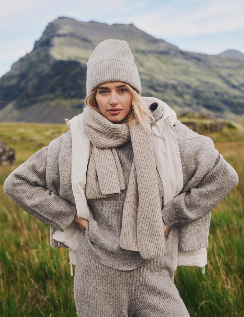 Шарф жіночий Diverse MOLRE II Бежевий меланжевий (5905384053398)