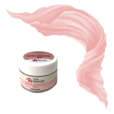 Акрил Nails Molekula silky acrylic gel 15 мл Rose-caramel №04 (66754694)