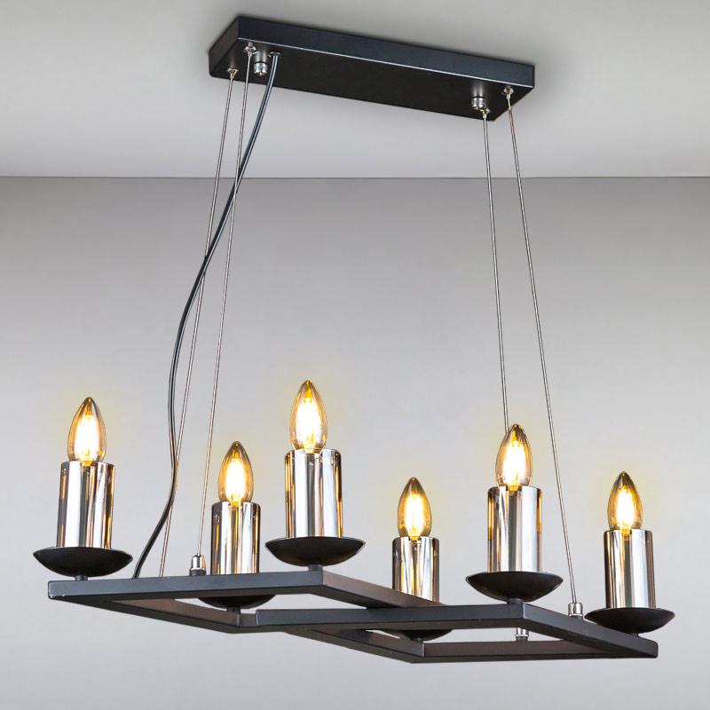 Люстра  Light House ES-15510/6 подвесная свечи Черный (9250)