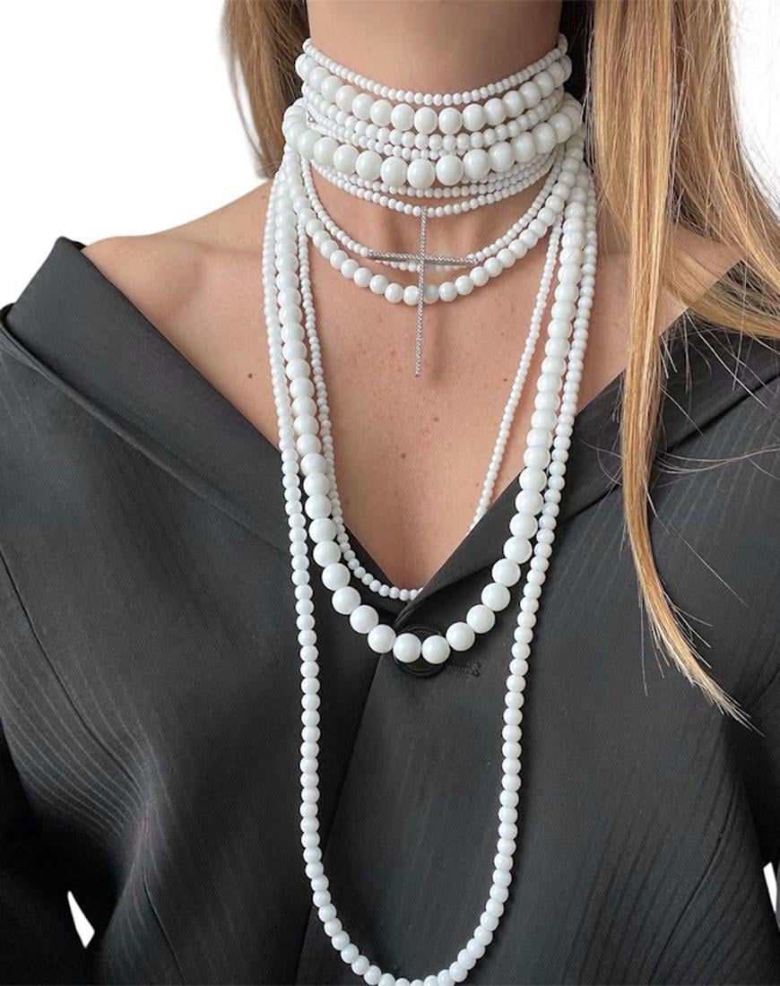 Намисто з хрестом жіноче SMART JEWELRY біле One size