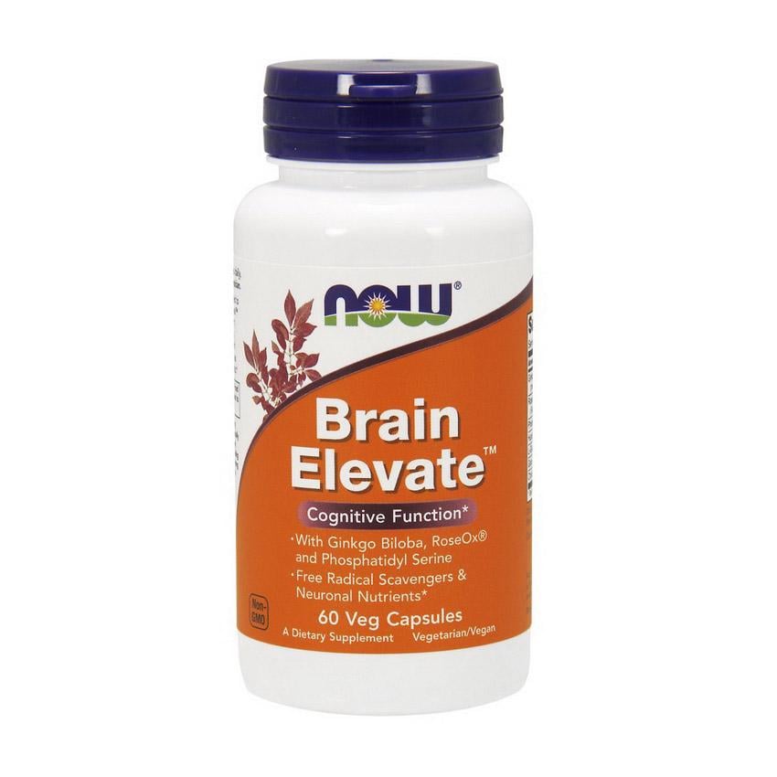 Комплекс для памяти с гинкго фосфатидилсерином и холином NOW Brain Elevate 60 капс.