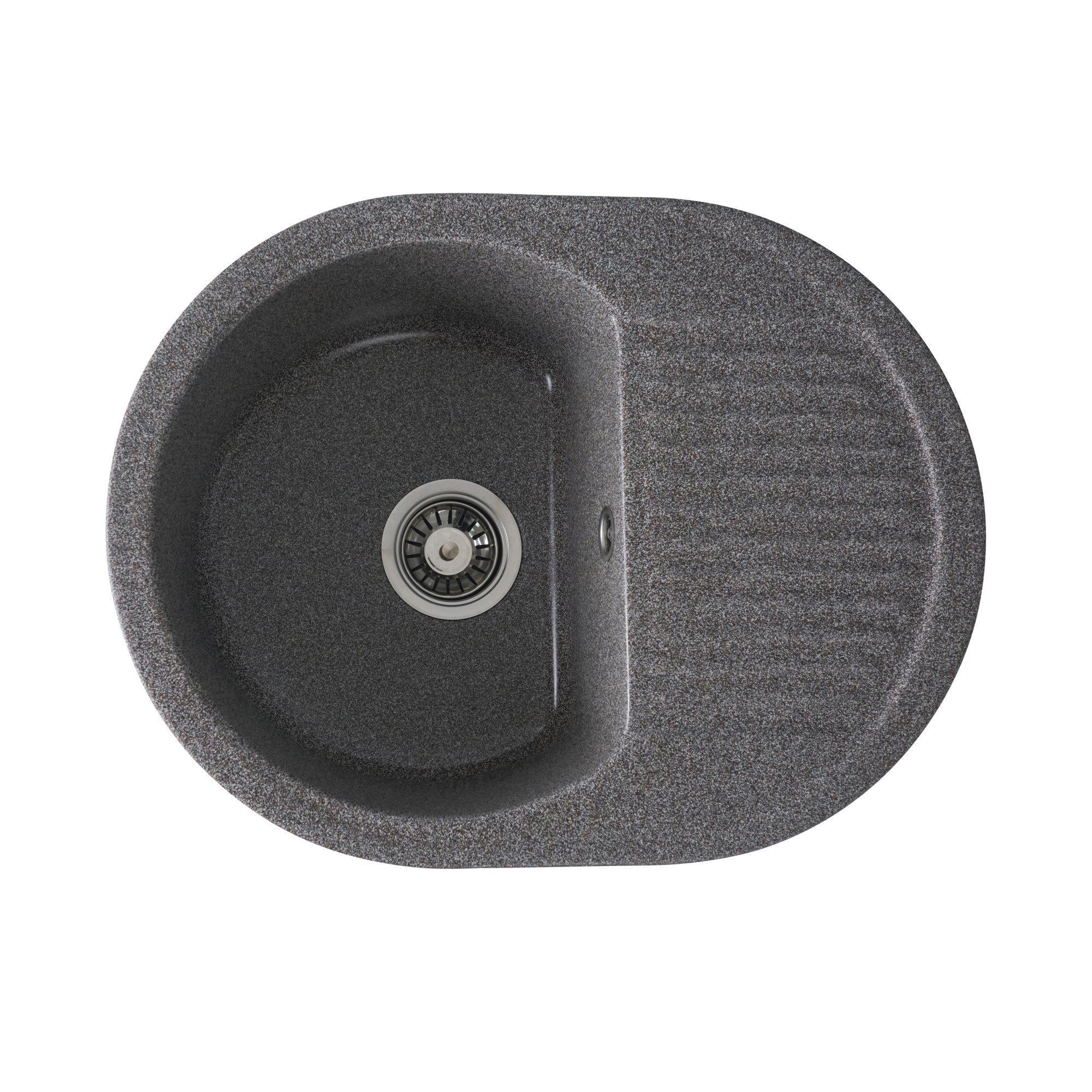 Мойка для кухни гранитная Platinum 6247 BORA глянцевая Микс