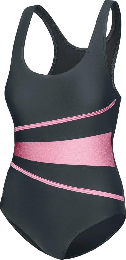 Купальник закритий для жінок Aqua Speed Swimsuit STELLA LADY р. 44 Темно-сірий/Рожевий (299-33 44)