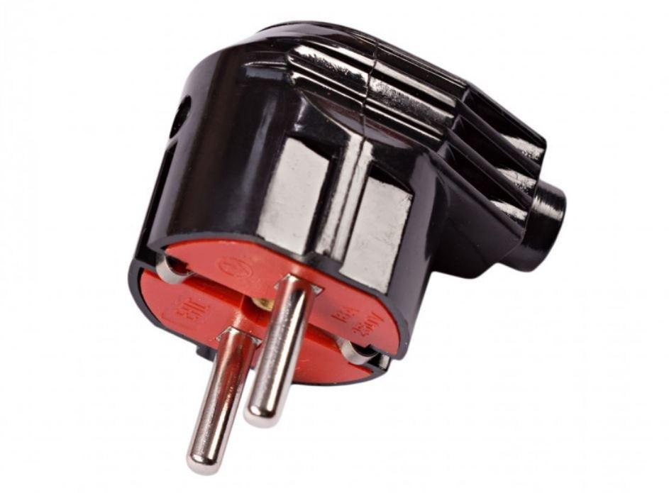 Вилка Luxel с заземлением угловая (1105)