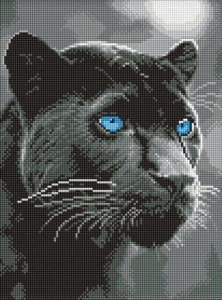 Алмазная мозаика Ideyka Взгляд пантеры 30x40 см (Id-AMO8347)