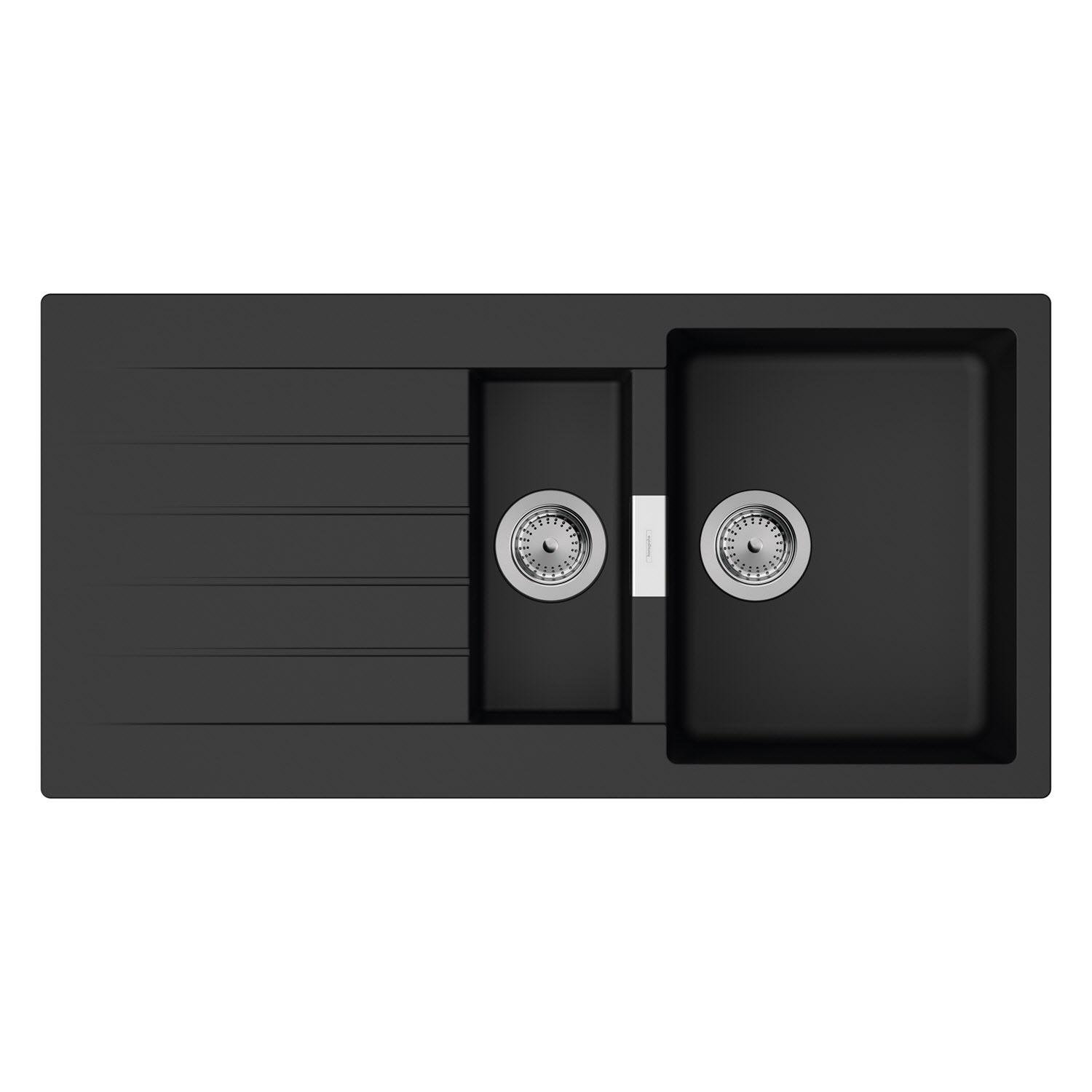 Мойка кухонная Hansgrohe 43357170 гранитная прямоугольная 1000x500 мм Черный (25965931)