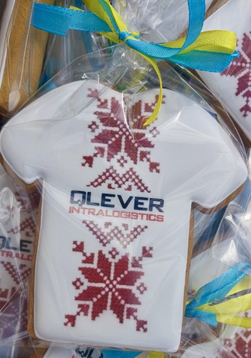 Пряник Вишиванка з логотипом QLEVER (5907196010262)