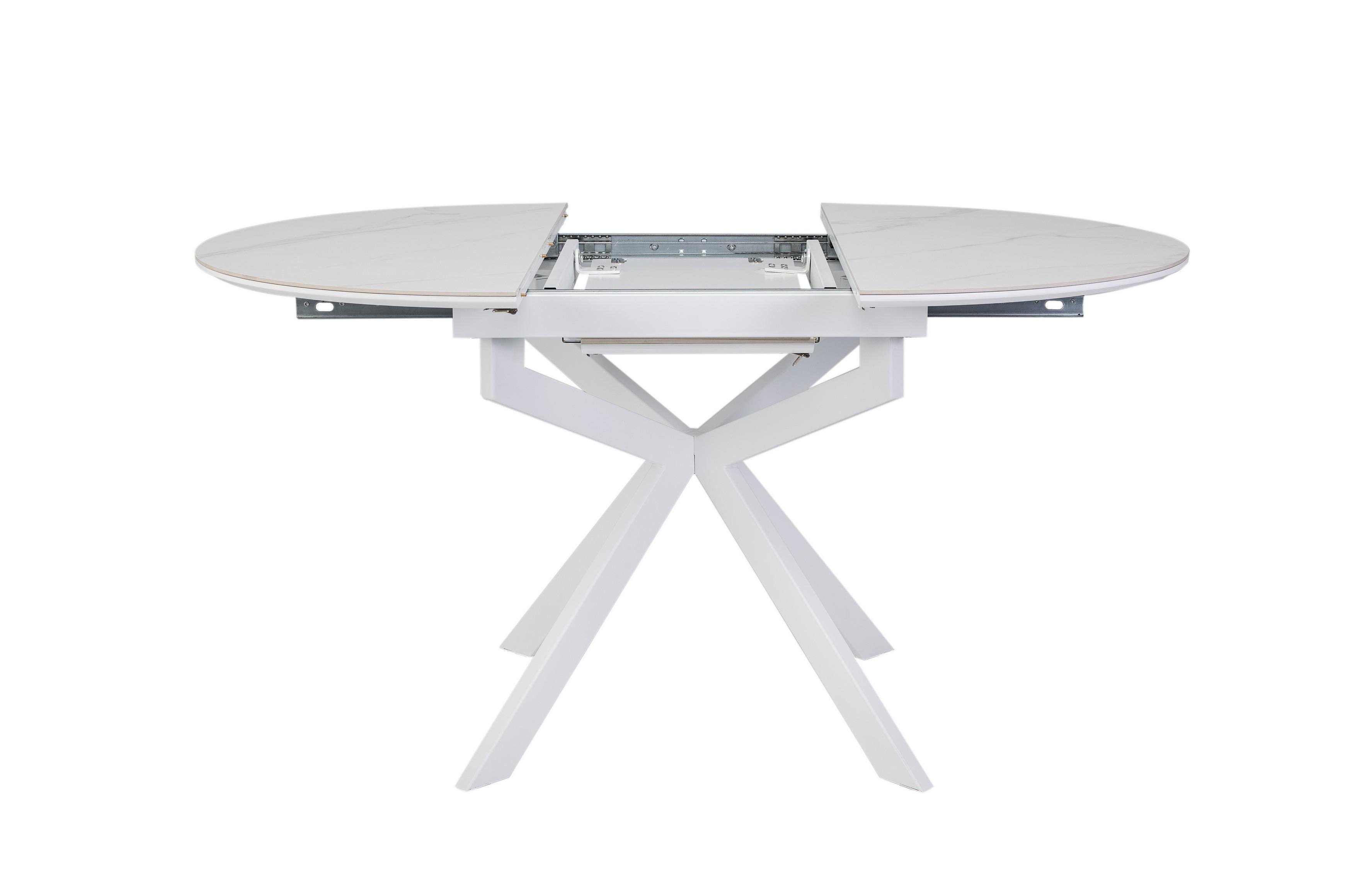 Обідній стіл круглий Vetro Mebel Офелія 1050/1380/760 мм Калакатта крістал/Білий (TML-1250) - фото 3 Обідній стіл круглий Vetro Mebel Офелія 1050/1380/760 мм Калакатта крістал/Білий (TML-1250) - фото 3