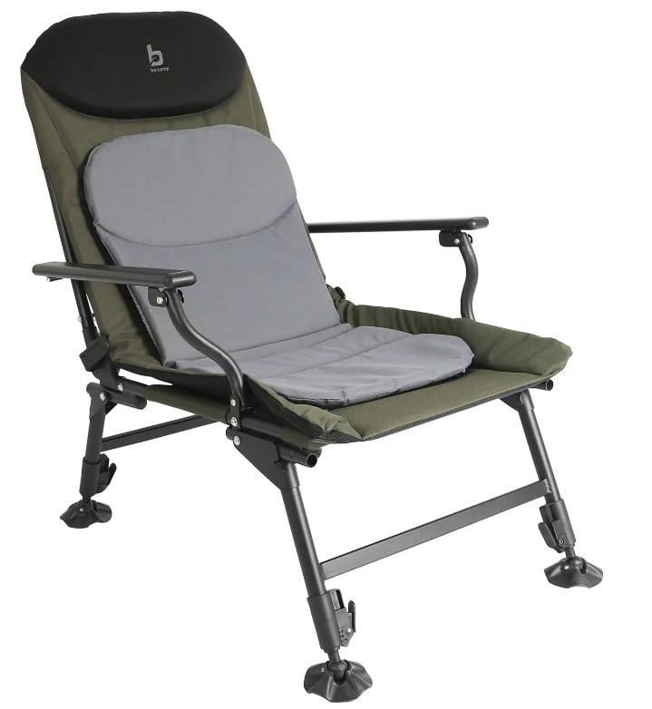 Кресло туристическое раскладное Bo-Camp Carp Black/Grey/Green (DAS301460)