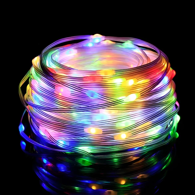 Умная гирлянда светодиодная/музыкальная USB RGB 10 м 100 ламп (2549773887)