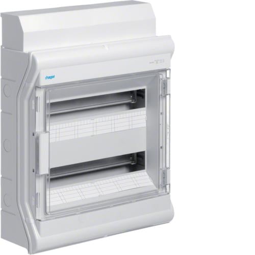 Щит Hager VECTOR распределительный на 36/40 модулей накладной с прозрачными дверцами IP65 (VE218DN)