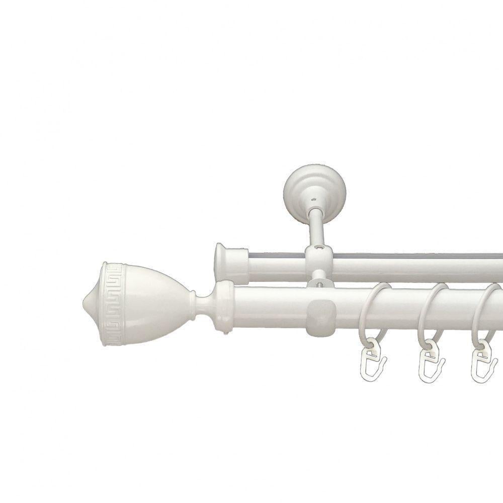 Карниз для штор Orvit Афіна дворядний гладкий 300 см Білий (00-00010694)