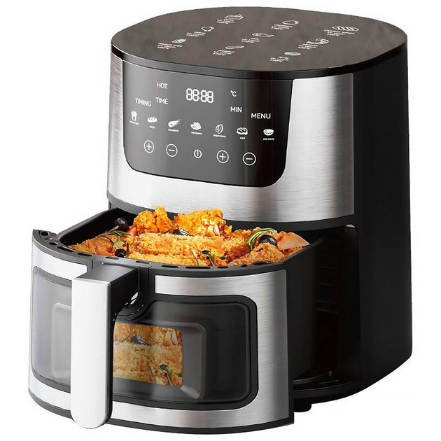 Аэрофритюрница безмасляная Rainberg RB-2268 8 л Черный (GR-04749)