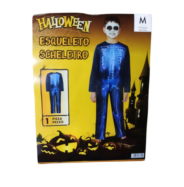 Костюм на Хэллоуин для мальчика Скелет М Черно-синий (678940-М) - фото 2 Костюм на Хэллоуин для мальчика Скелет М Черно-синий (678940-М) - фото 2