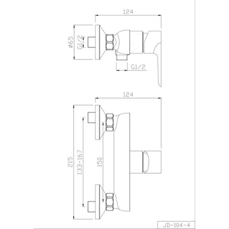 Змішувач для душу Janedo JD-E104-4 (65132) - фото 2