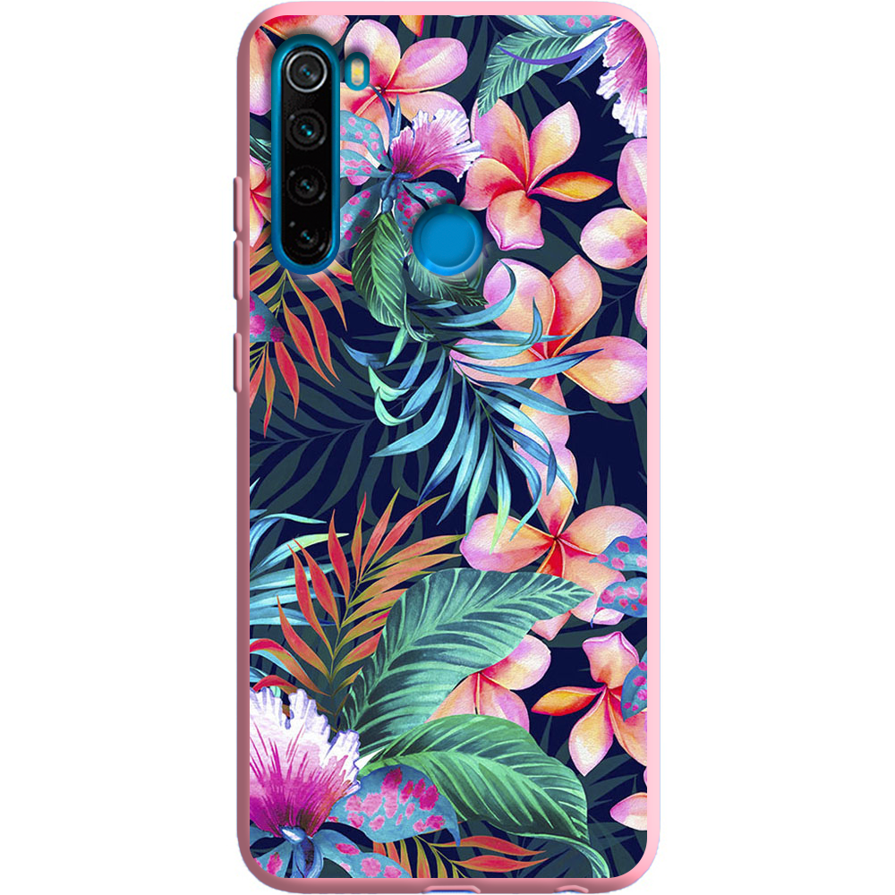 Чехол Boxface Xiaomi Redmi Note 8 flowers in the tropics Розовый силикон (38214-up1971-38684)