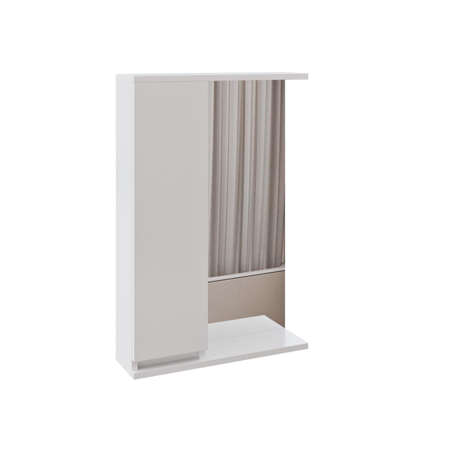 Зеркало с шкафчиком подвесное MEBLIBUD ERICA правостороннее/левостороннее 50 см Белый (44661/3)