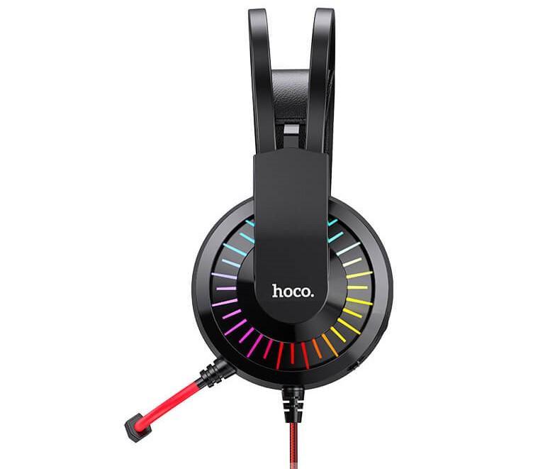 Навушники ігрові з підсвіткою Hoco W105 LED Joyful Gaming Headphones Чорний/Червоний (1500622875) Навушники ігрові з підсвіткою Hoco W105 LED Joyful Gaming Headphones Чорний/Червоний (1500622875)