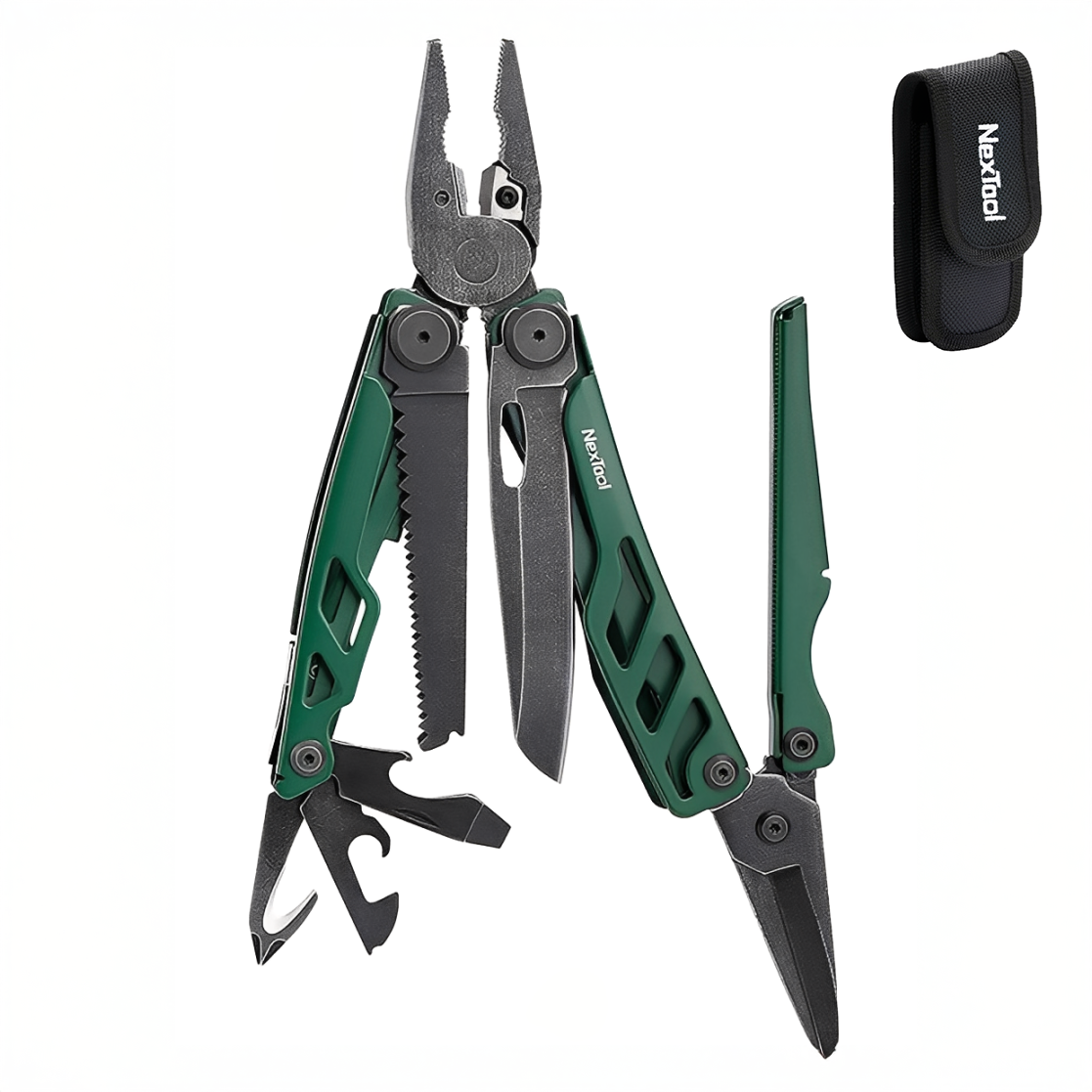 Мультитул NexTool Flagship Pro 16-в-1 с чехлом на ремень Green (NE20285)