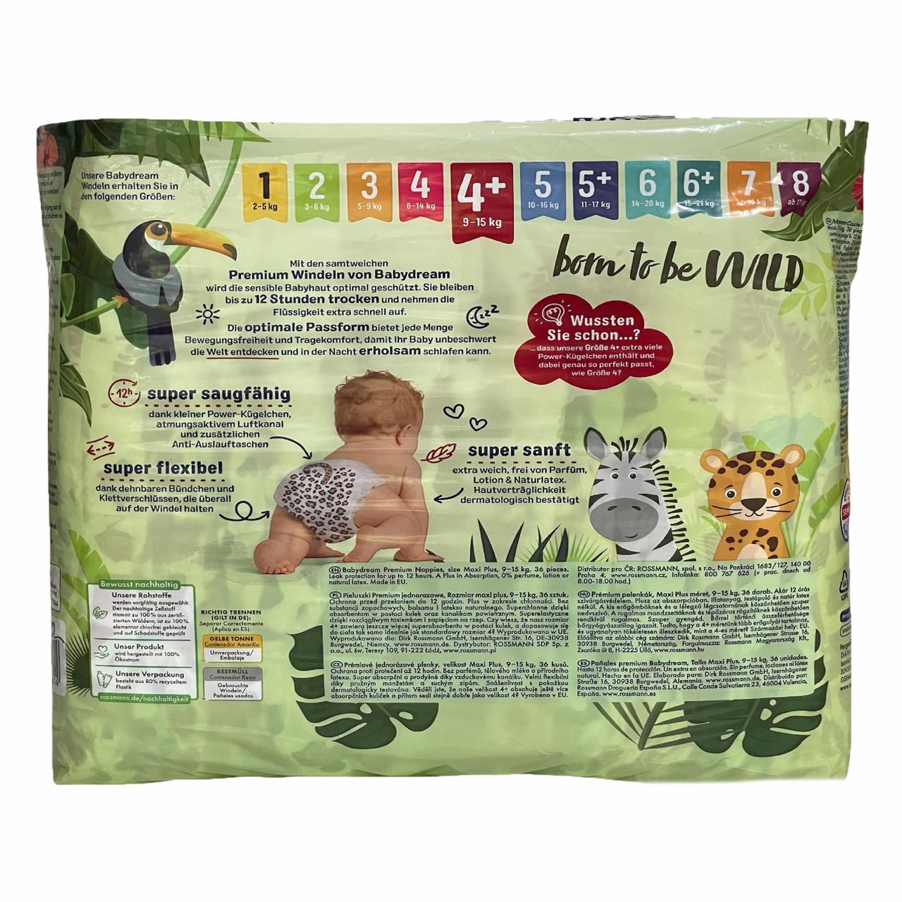 Підгузки Babydream Premium 4+ Maxi Plus 9-15 кг 36 шт. (2734368700) - фото 2 Підгузки Babydream Premium 4+ Maxi Plus 9-15 кг 36 шт. (2734368700) - фото 2