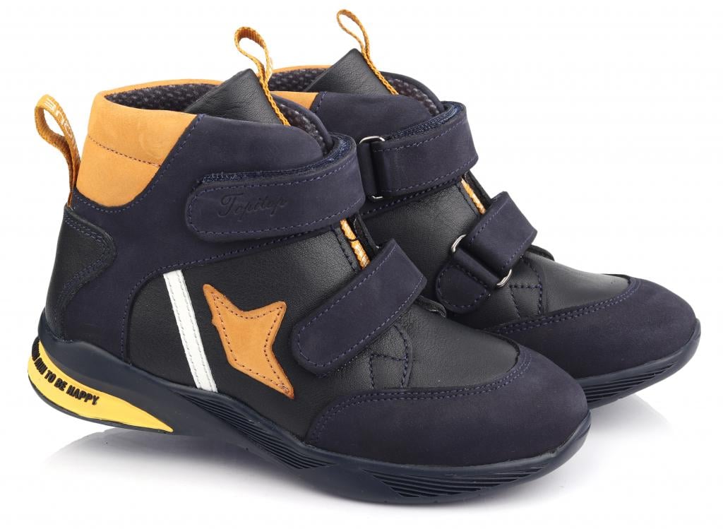 Осенние ботинки Topitop для мальчиков 371 нубук р. 22 Темно-синий Осенние ботинки Topitop для мальчиков 371 нубук р. 22 Темно-синий