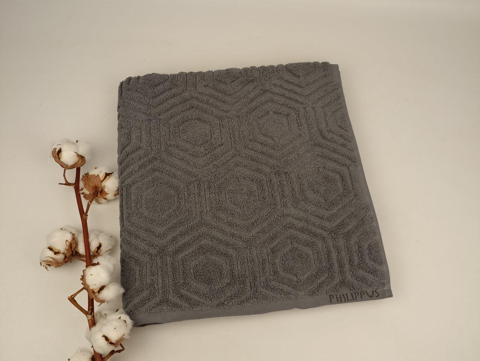 Рушник Philippus Cora Cross Cotton 70х140 см Антрацитовий (A453)