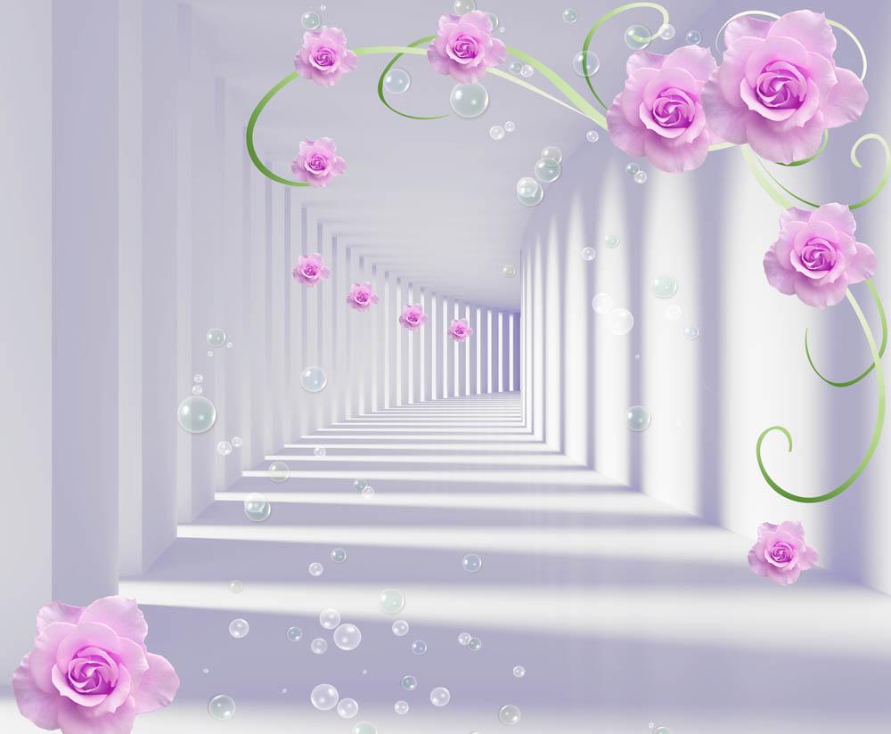 Фотообои Artside Тоннель с цветами 55303930_1d