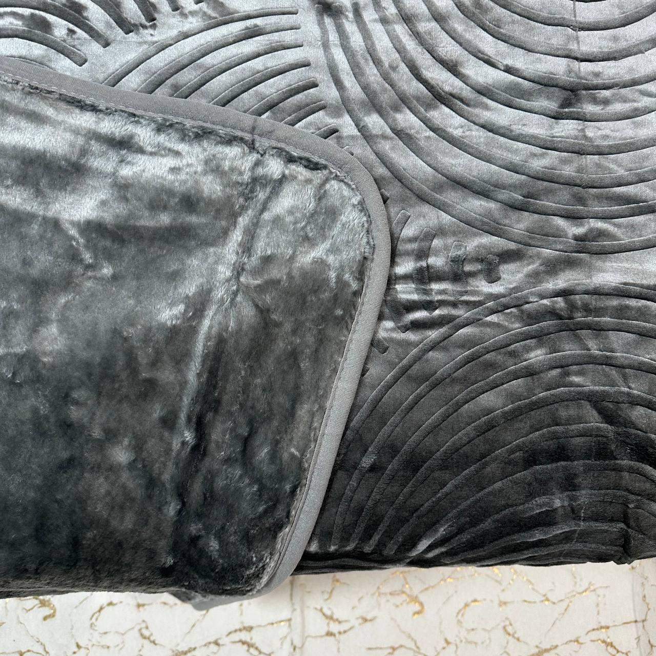 Покривало на ліжко акрилове 200x230 см Графітовий (P-акрил-15) - фото 7